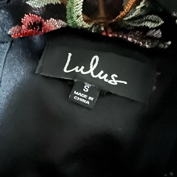 NWT Headliner Black Embroidered Sleeveless Midi Dress Small Lulus - Picture 6 of 7